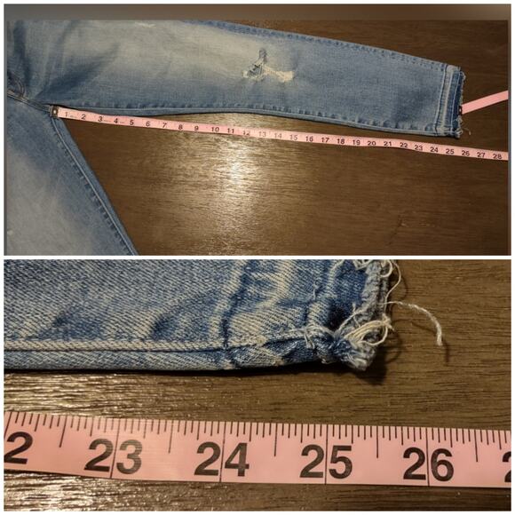 Mother Undone Hem Looker Jeans Crop in Cliffhanger Size 26 - Picture 10 of 16